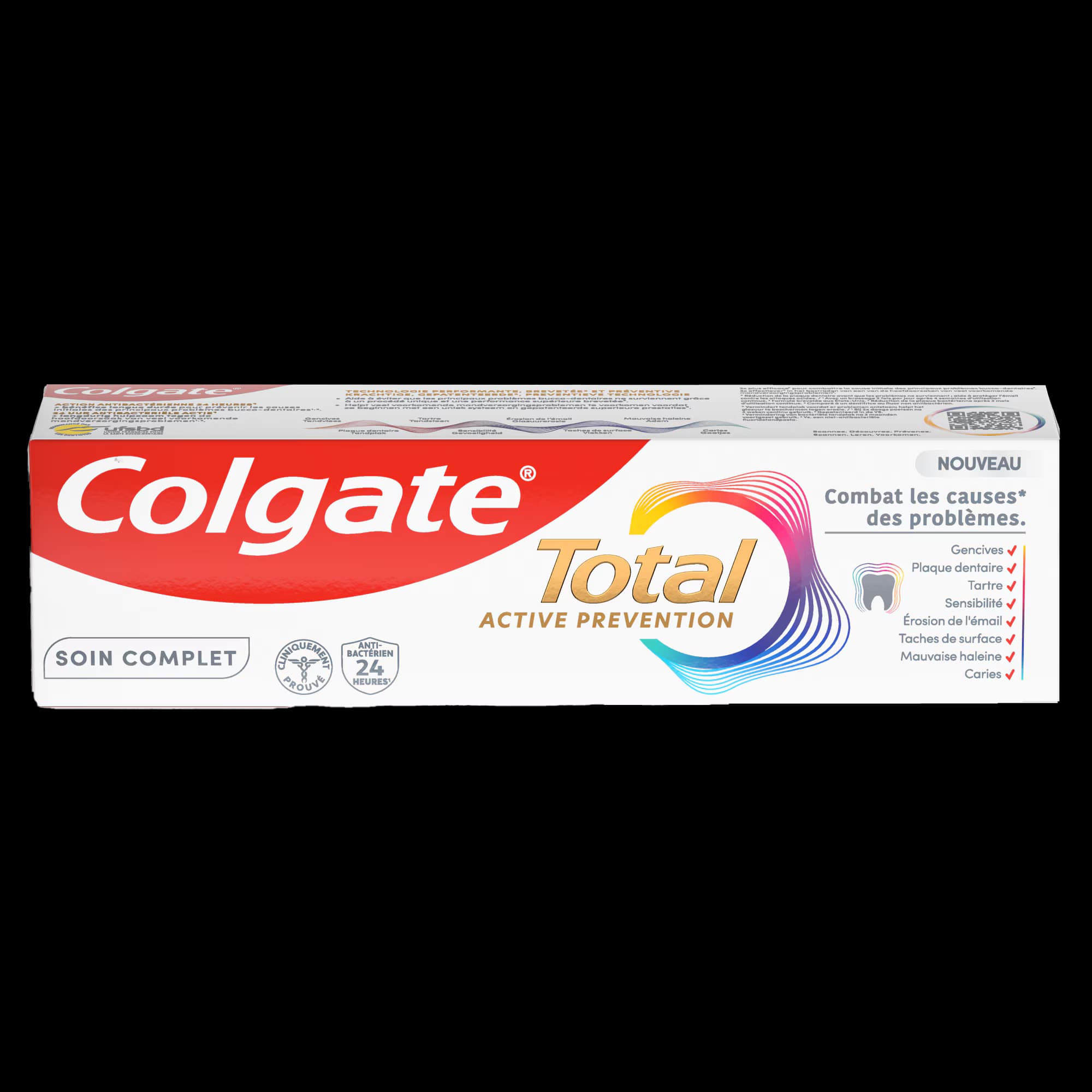 Colgate Total Active Prevention Soin Complet, visuel relevé sur la page fabricant