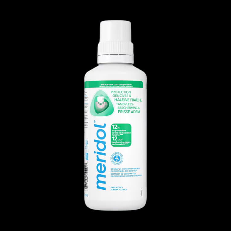 meridol Protection Gencives & Haleine Fraîche, visuel relevé sur la page fabricant