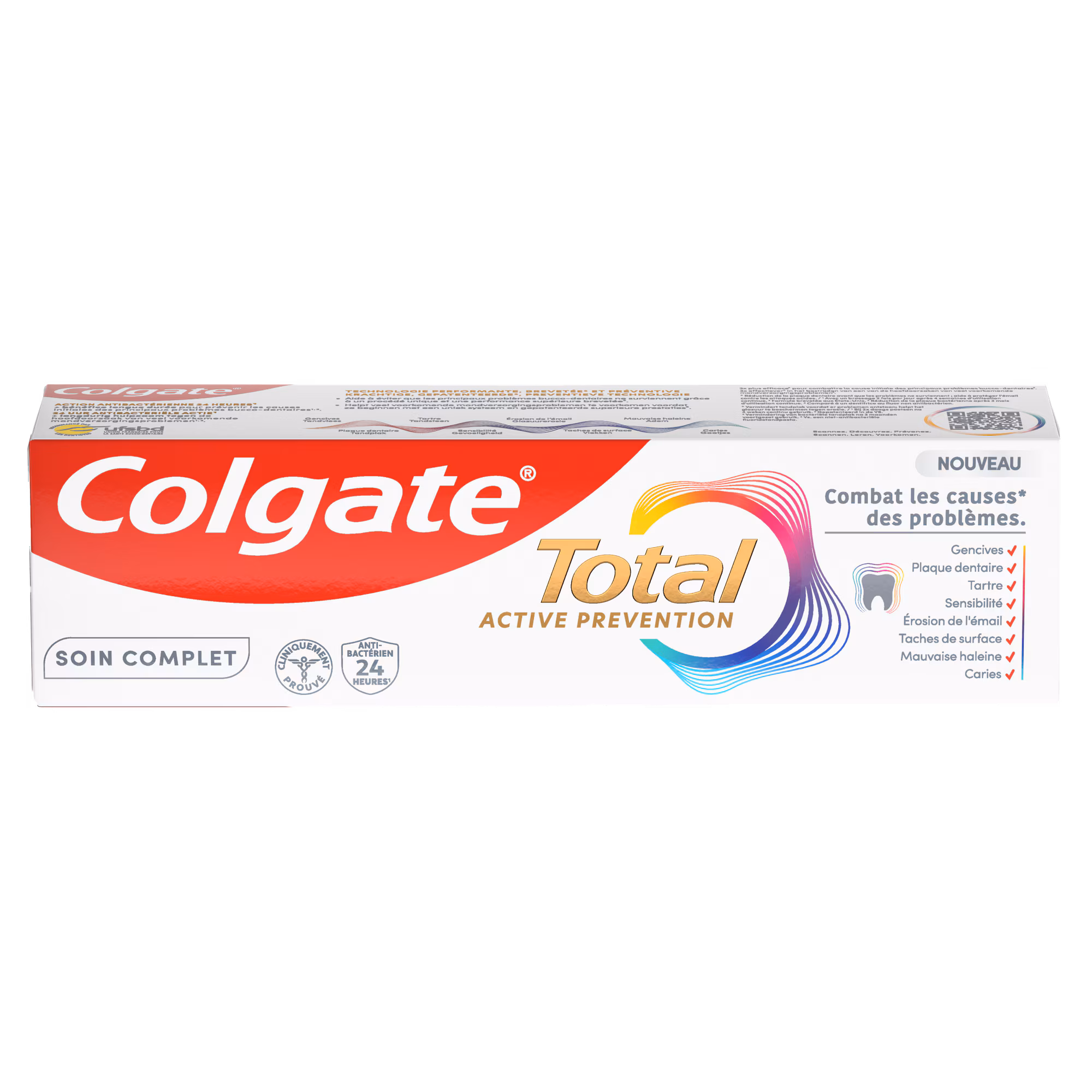 Colgate Total Active Prevention Soin Complet, visuel relevé sur la page fabricant
