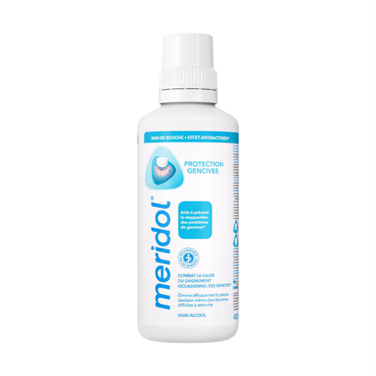 meridol Protection Gencives — bain de bouche, visuel relevé sur la page fabricant